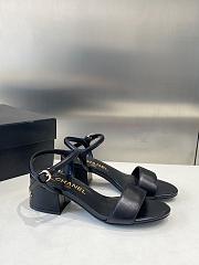 Chanel Black Sandal Heel 5cm - 1