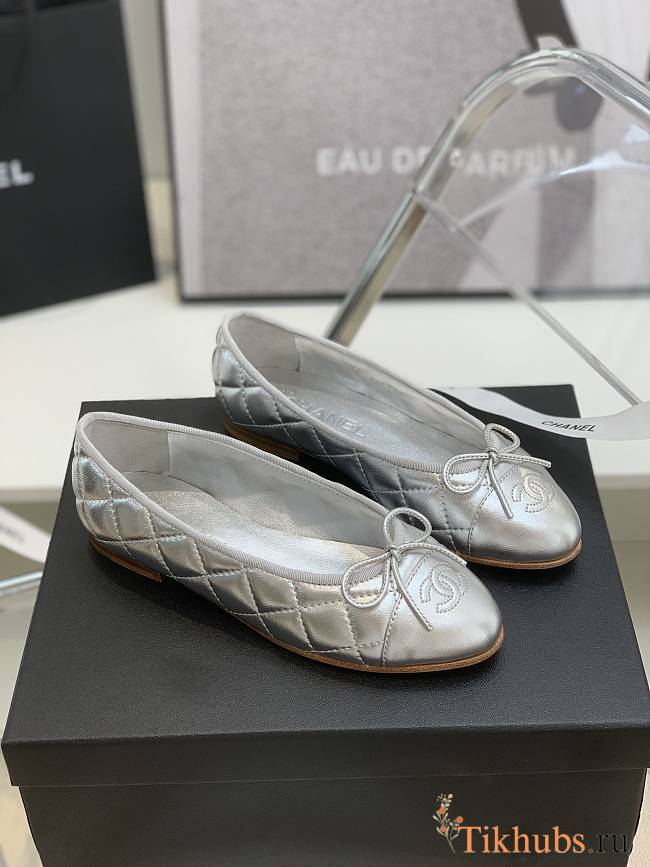 Chanel Ballerina Flat Silver 02 - 1