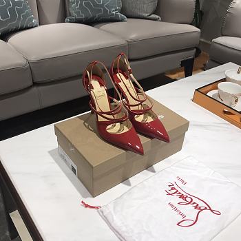 Christian Louboutin Crossfliketa 100 Heel Patent Red