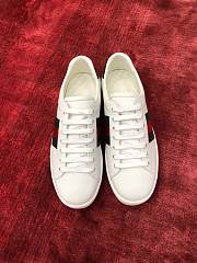 Gucci Ace Leather Sneaker With Green Crocodile - 3