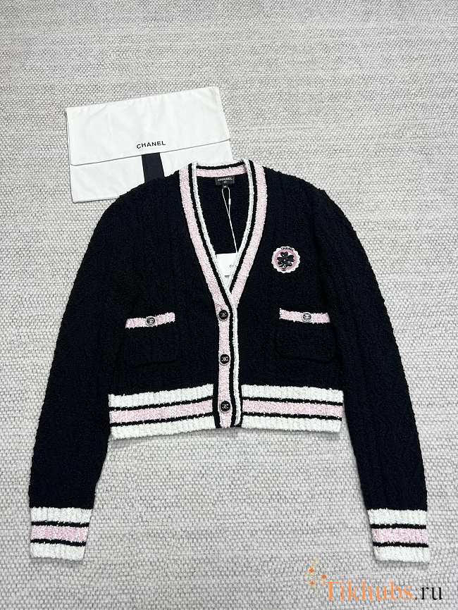 Chanel Cashmere Black Cardigan - 1