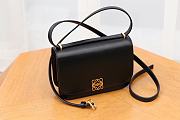 Loewe Small Goya Bag Silk Calfskin Black 19x13.5x6cm - 2