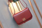 Loewe Small Goya Bag Silk Calfskin Red 19x13.5x6cm - 1