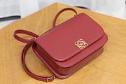 Loewe Small Goya Bag Silk Calfskin Red 19x13.5x6cm - 3