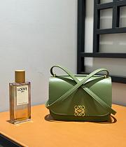 Loewe Small Goya Bag Silk Calfskin Green 19x13.5x6cm - 4