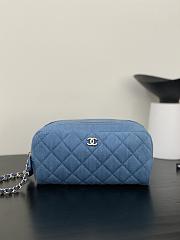 Chanel 24C Denim Vanity Bag Gold Hardware 19x10x10cm - 1