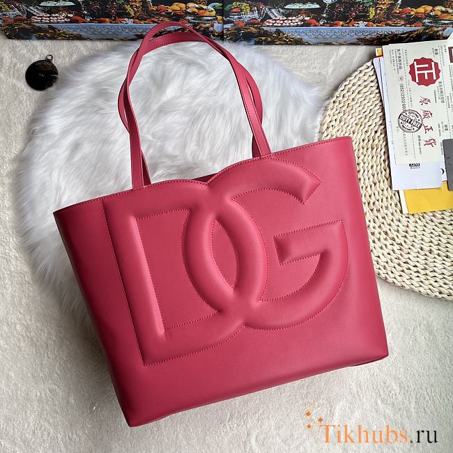 Dolce Gabbana DG Logo Pink Tote Bag 30x34x14cm - 1