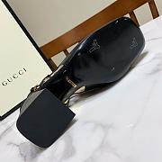 Gucci Mid-Heel With Horsebit Sandal Black Heel 8cm - 6