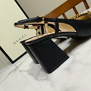 Gucci Mid-Heel With Horsebit Sandal Black Heel 8cm - 4