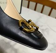 Gucci Mid-Heel With Horsebit Sandal Black Heel 8cm - 3