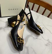 Gucci Mid-Heel With Horsebit Sandal Black Heel 8cm - 2