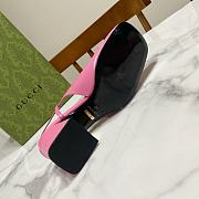 Gucci Mid-Heel With Horsebit Sandal Pink Heel 8cm - 5