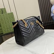 Gucci GG Marmont Small Tote Black 26.5x18.5x12.5cm - 4