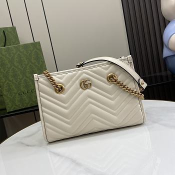 Gucci GG Marmont Small Tote White 26.5x18.5x12.5cm