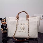 Chanel Shopping Tote Bag White 38x30x21cm - 1