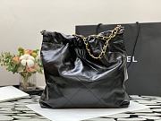 Chanel 22 Handbag Shiny Calfskin Black Gold Hardware 37x35x7cm - 2