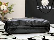 Chanel 22 Handbag Shiny Calfskin Black Gold Hardware 37x35x7cm - 3