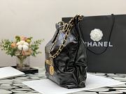 Chanel 22 Handbag Shiny Calfskin Black Gold Hardware 37x35x7cm - 4