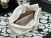 Chanel 22 Handbag Shiny Calfskin White Gold Hardware 37x35x7cm - 2