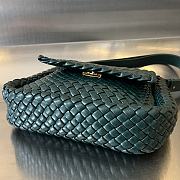 Bottega Veneta Cobble Shoulder Green Bag 27x20x9cm - 3