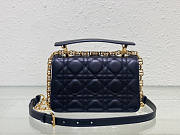 Dior Mini Jolie Top Handle Bag Black 19 x 12 x 6 cm - 4