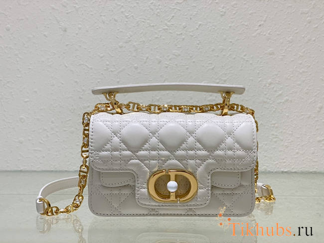 Dior Mini Jolie Top Handle Bag White 19 x 12 x 6 cm - 1