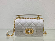 Dior Mini Jolie Top Handle Bag White 19 x 12 x 6 cm - 1