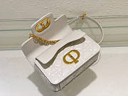 Dior Mini Jolie Top Handle Bag White 19 x 12 x 6 cm - 3