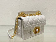 Dior Mini Jolie Top Handle Bag White 19 x 12 x 6 cm - 4