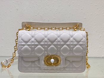 Dior Small Jolie Top Handle Bag White 22 x 14 x 8 cm