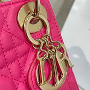 Dior Mini Lady Bag Pink Gold 17cm - 5