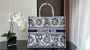 Dior Large Book Tote White Navy Blue Soleil 42 x 35 x 18.5 cm - 1