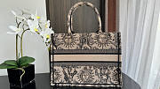 Dior Medium Book Tote Beige Black Toile De Jouy Soleil 36cm - 3