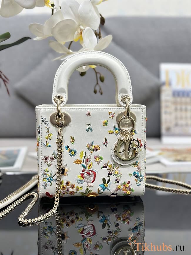 Dior Mini Lady White Tasche 17cm - 1