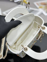 Dior Mini Lady White Tasche 17cm - 6