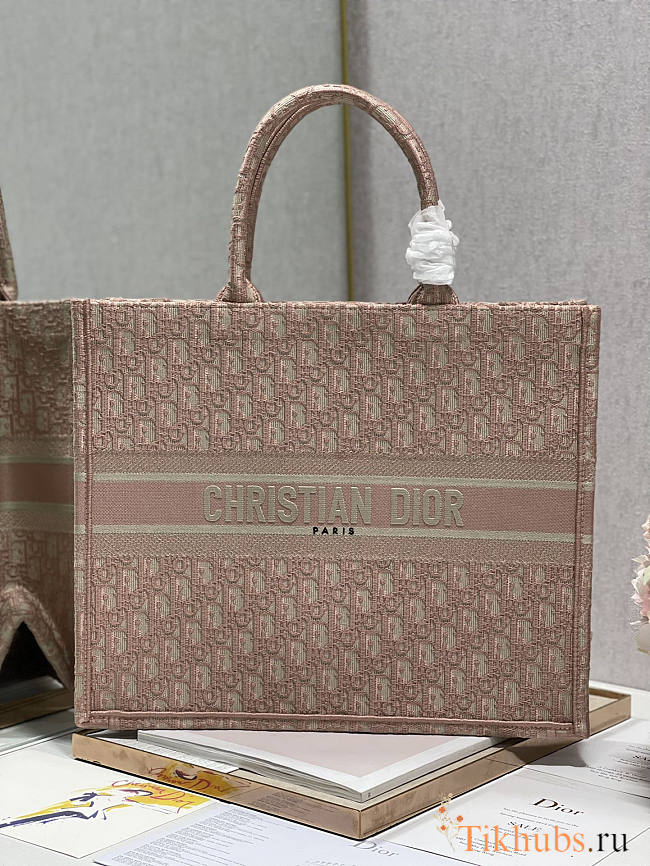 Dior Large Book Tote Pink Oblique 42 x 35 x 18.5 cm - 1