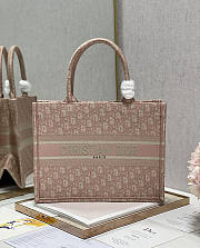 Dior Medium Book Tote Pink Oblique 36cm - 1