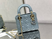 Dior Mini Lady Bag Blue 17cm - 1