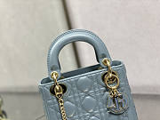 Dior Mini Lady Bag Blue 17cm - 3