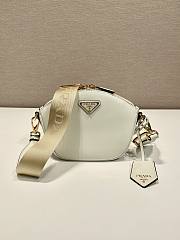 Prada White Leather Mini Shoulder Bag 18x15x8cm - 1