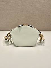 Prada White Leather Mini Shoulder Bag 18x15x8cm - 3