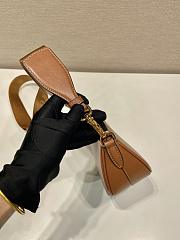 Prada Caramel Leather Mini Shoulder Bag 18x15x8cm - 5