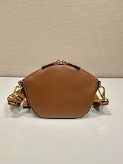 Prada Caramel Leather Mini Shoulder Bag 18x15x8cm - 2