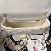 Chanel Mini Flap Bag Lustrous Lambskin White Pearls 17x12.5x5cm - 2