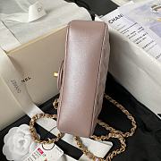 Chanel Mini Flap Bag Lustrous Lambskin Pink Pearls 17x12.5x5cm - 6