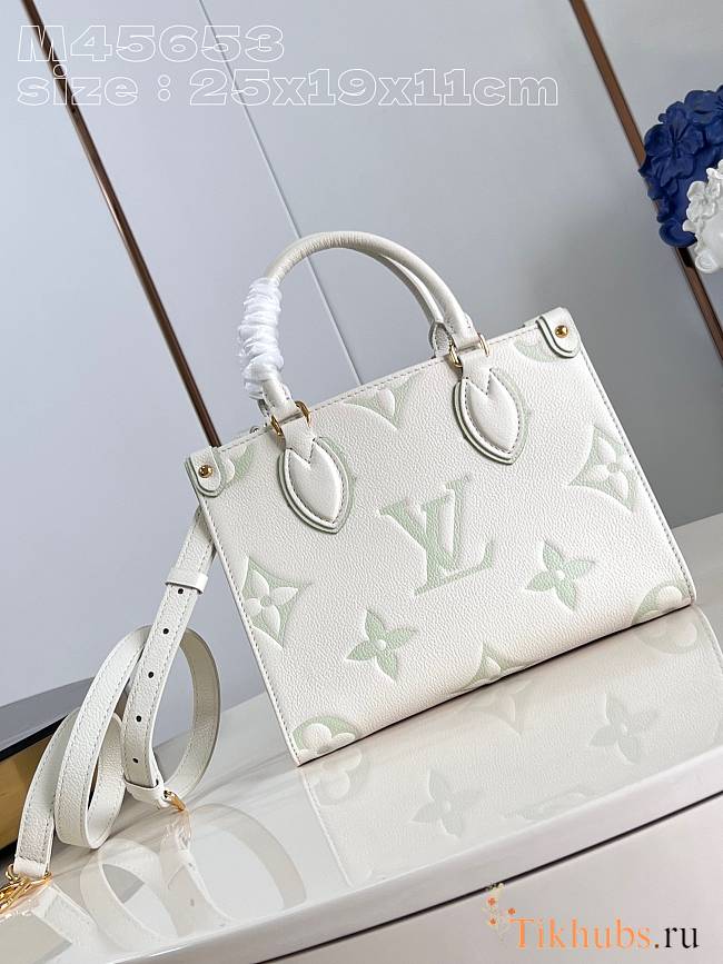 Louis Vuitton LV OnTheGo PM White Green 25x19x11.5cm - 1