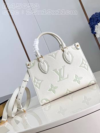 Louis Vuitton LV OnTheGo PM White Green 25x19x11.5cm