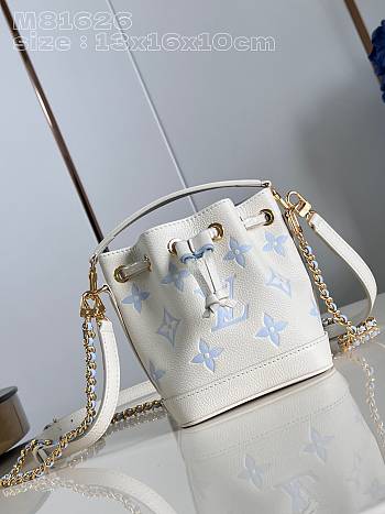 Louis Vuitton LV Nano Noé Latte White Blue 13x16x10cm