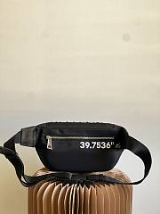 Burberry Nylon Belt Bag Black White 31x7.5x16cm - 5