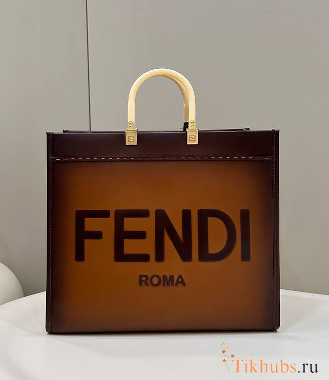 Fendi Sunshine Tote Brown Bag 40x17x37cm - 1